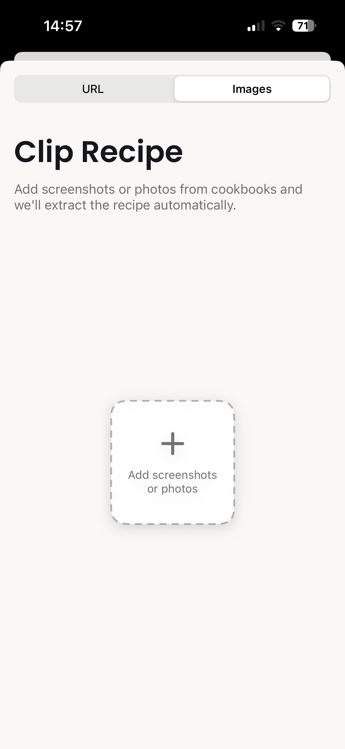 Clip recipe from photos
